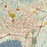 Ponce Puerto Rico Map Print in Woodblock Style Zoomed In Close Up Showing Details