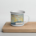 Right View Custom Ponce Puerto Rico Map Enamel Mug in Woodblock