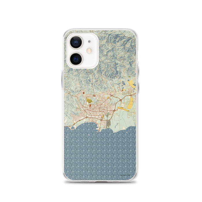 Custom Ponce Puerto Rico Map iPhone 12 Phone Case in Woodblock
