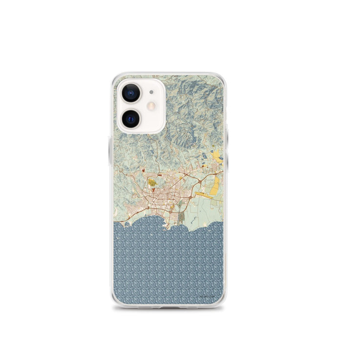 Custom Ponce Puerto Rico Map iPhone 12 mini Phone Case in Woodblock