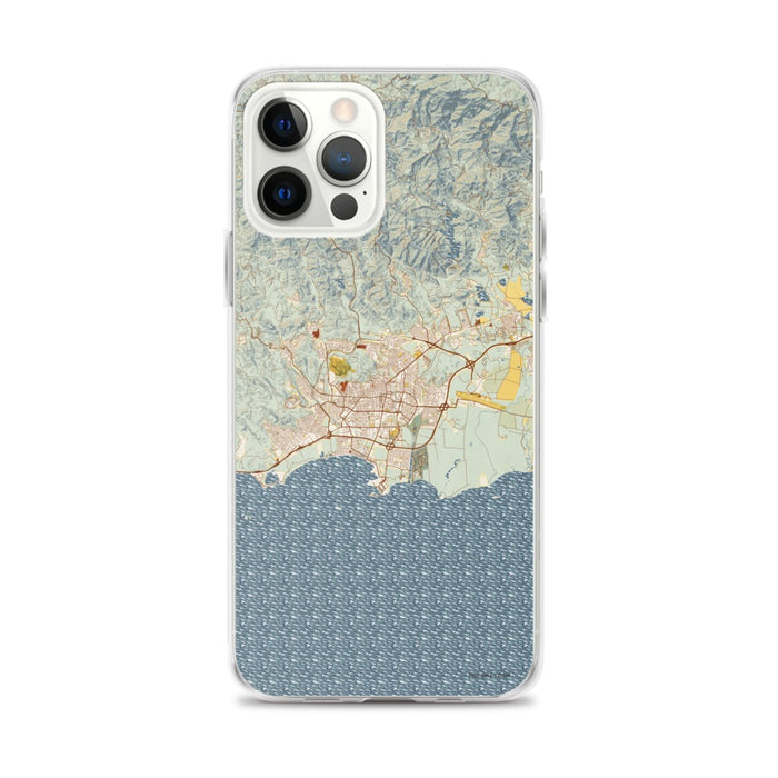 Custom Ponce Puerto Rico Map iPhone 12 Pro Max Phone Case in Woodblock