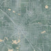 Pontiac Michigan Map Print in Afternoon Style Zoomed In Close Up Showing Details