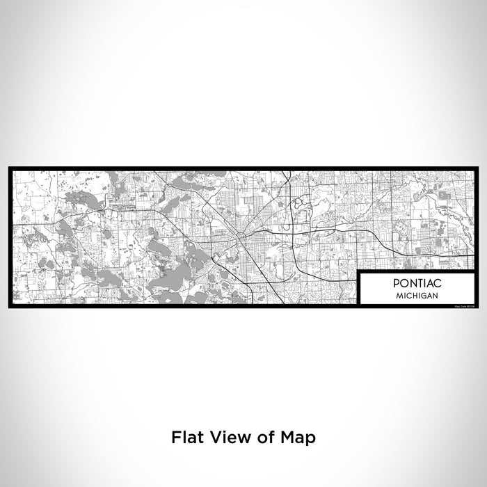 Flat View of Map Custom Pontiac Michigan Map Enamel Mug in Classic