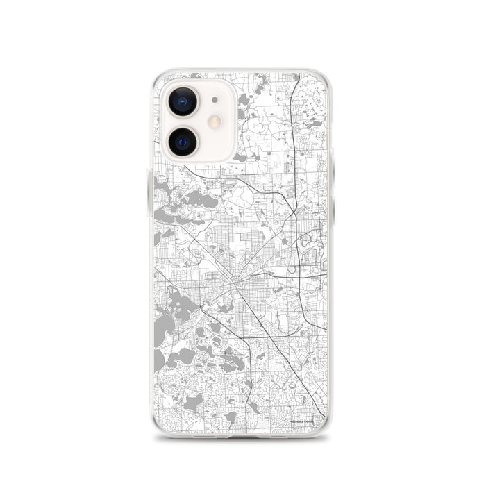Custom Pontiac Michigan Map iPhone 12 Phone Case in Classic