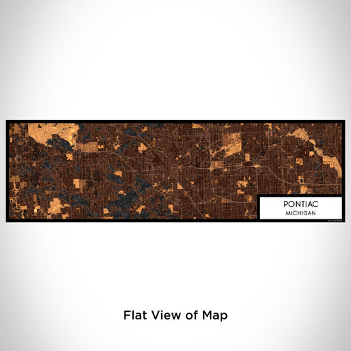Flat View of Map Custom Pontiac Michigan Map Enamel Mug in Ember