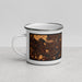 Left View Custom Pontiac Michigan Map Enamel Mug in Ember