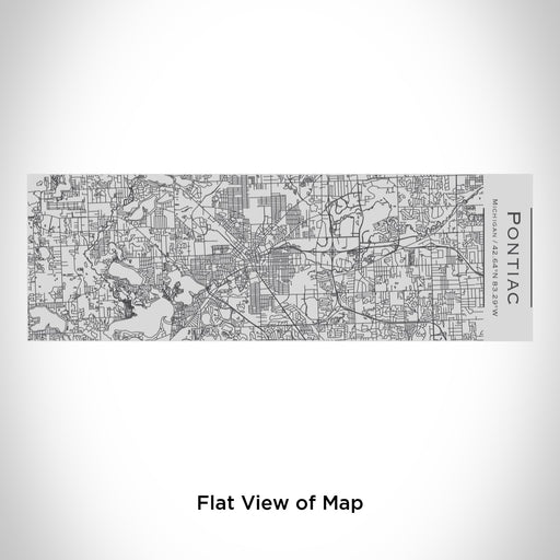 Rendered View of Pontiac Michigan Map Engraving on 10oz Stainless Steel Insulated Cup with Sipping Lid
