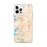 Custom Pontiac Michigan Map iPhone 12 Pro Max Phone Case in Watercolor