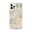 Custom Pontiac Michigan Map iPhone 12 Pro Max Phone Case in Woodblock