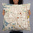 Person holding 22x22 Custom Pontiac Michigan Map Throw Pillow in Woodblock