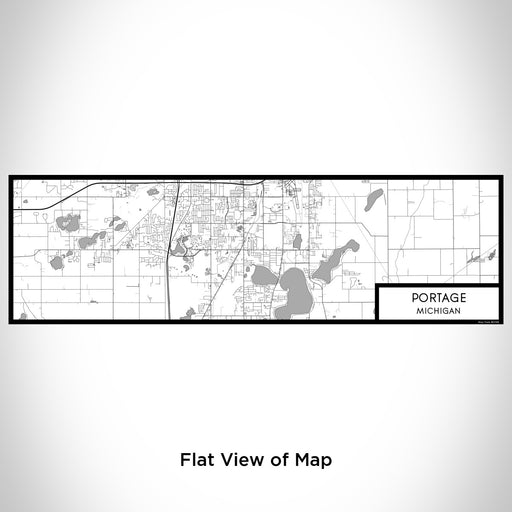 Flat View of Map Custom Portage Michigan Map Enamel Mug in Classic