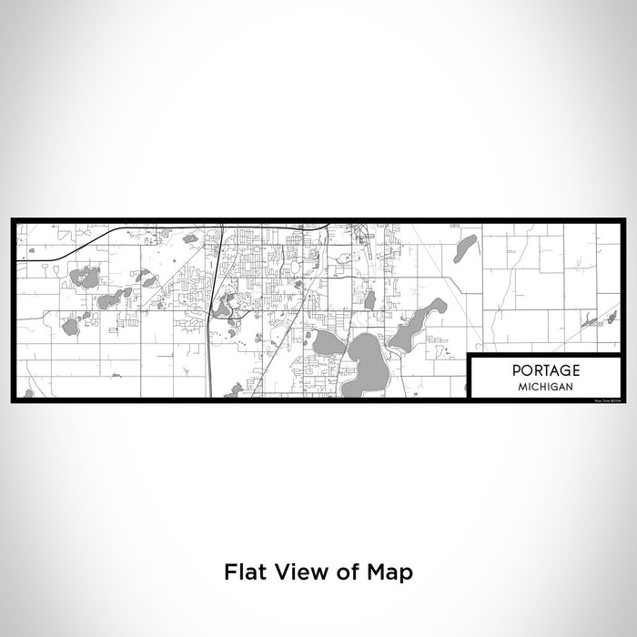 Flat View of Map Custom Portage Michigan Map Enamel Mug in Classic