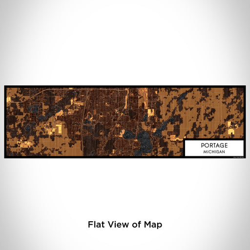 Flat View of Map Custom Portage Michigan Map Enamel Mug in Ember