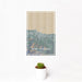 12x18 Port Angeles Washington Map Print Portrait Orientation in Afternoon Style With Small Cactus Plant in White Planter