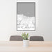 24x36 Port Angeles Washington Map Print Portrait Orientation in Classic Style Behind 2 Chairs Table and Potted Plant