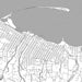 Port Angeles Washington Map Print in Classic Style Zoomed In Close Up Showing Details