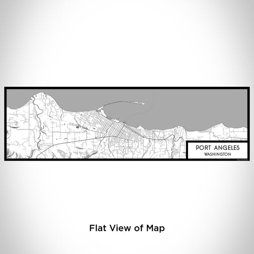 Flat View of Map Custom Port Angeles Washington Map Enamel Mug in Classic