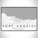Port Angeles Washington Map Print Landscape Orientation in Classic Style With Shaded Background