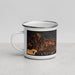Left View Custom Port Angeles Washington Map Enamel Mug in Ember