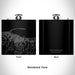 Rendered View of Port Angeles Washington Map Engraving on 6oz Stainless Steel Flask in Black