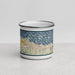Front View Custom Port Angeles Washington Map Enamel Mug in Woodblock