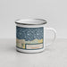 Right View Custom Port Angeles Washington Map Enamel Mug in Woodblock