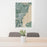 24x36 Port Arthur Texas Map Print Portrait Orientation in Afternoon Style Behind 2 Chairs Table and Potted Plant