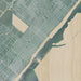Port Arthur Texas Map Print in Afternoon Style Zoomed In Close Up Showing Details