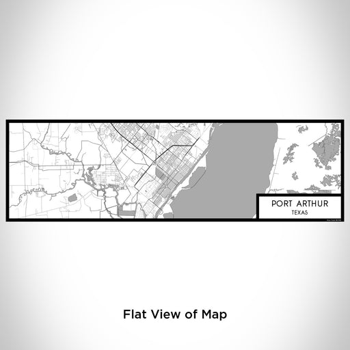 Flat View of Map Custom Port Arthur Texas Map Enamel Mug in Classic