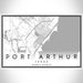 Port Arthur Texas Map Print Landscape Orientation in Classic Style With Shaded Background