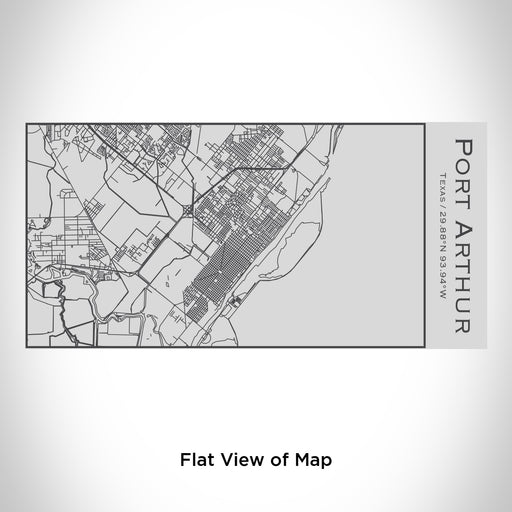 Rendered View of Port Arthur Texas Map Engraving on 17oz Stainless Steel Insulated Cola Bottle