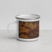 Left View Custom Port Arthur Texas Map Enamel Mug in Ember