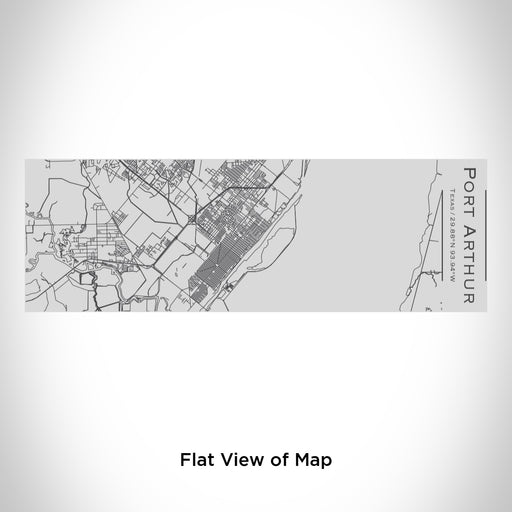 Rendered View of Port Arthur Texas Map Engraving on 10oz Stainless Steel Insulated Cup with Sipping Lid