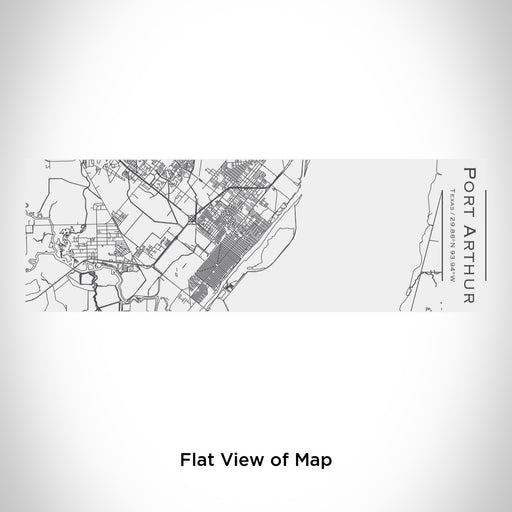 Rendered View of Port Arthur Texas Map Engraving on 10oz Stainless Steel Insulated Cup with Sliding Lid in White