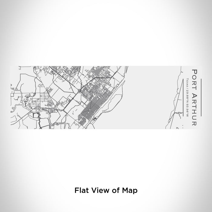 Rendered View of Port Arthur Texas Map Engraving on 10oz Stainless Steel Insulated Cup with Sliding Lid in White