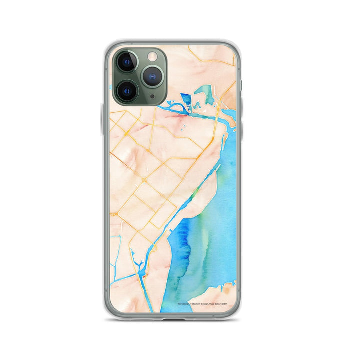 Custom Port Arthur Texas Map Phone Case in Watercolor