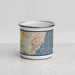 Front View Custom Port Arthur Texas Map Enamel Mug in Woodblock