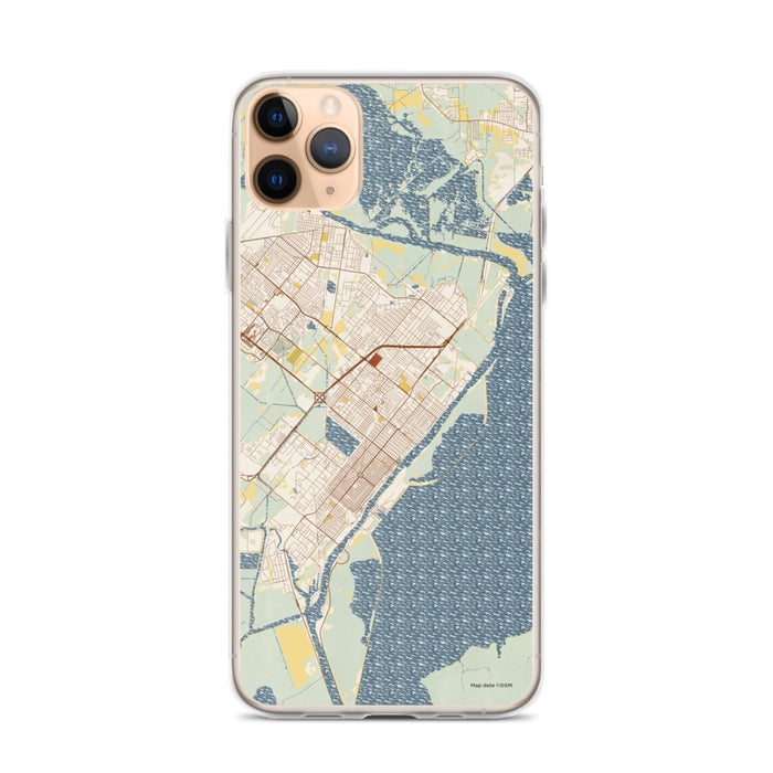 Custom Port Arthur Texas Map Phone Case in Woodblock