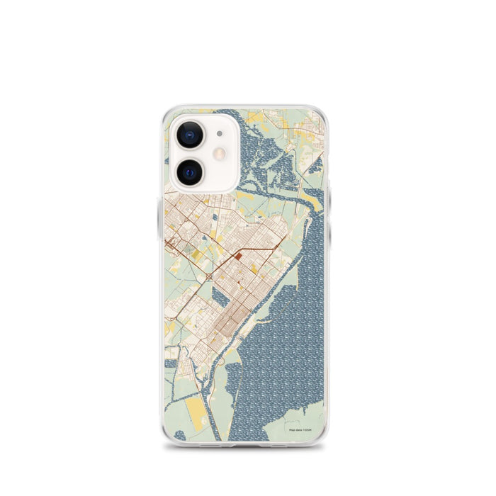 Custom Port Arthur Texas Map iPhone 12 mini Phone Case in Woodblock