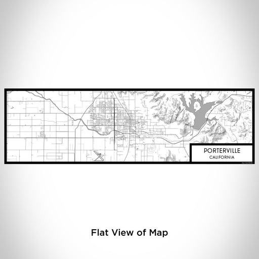 Flat View of Map Custom Porterville California Map Enamel Mug in Classic