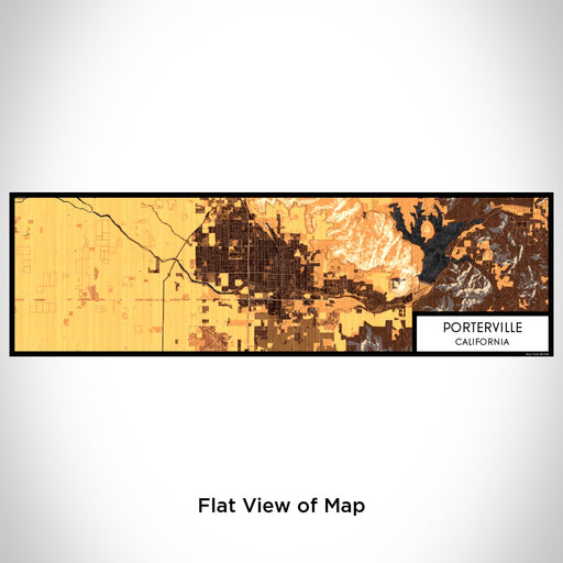 Flat View of Map Custom Porterville California Map Enamel Mug in Ember