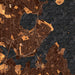 Portland Maine Map Print in Ember Style Zoomed In Close Up Showing Details