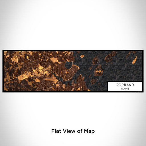 Flat View of Map Custom Portland Maine Map Enamel Mug in Ember