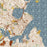Portland Maine Map Print in Woodblock Style Zoomed In Close Up Showing Details