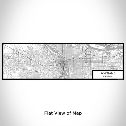 Flat View of Map Custom Portland Oregon Map Enamel Mug in Classic