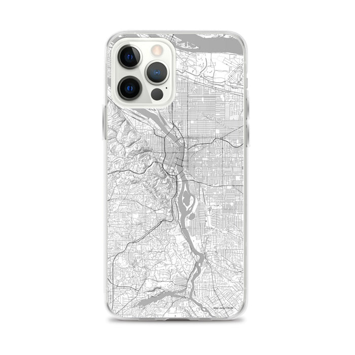 Custom Portland Oregon Map iPhone 12 Pro Max Phone Case in Classic