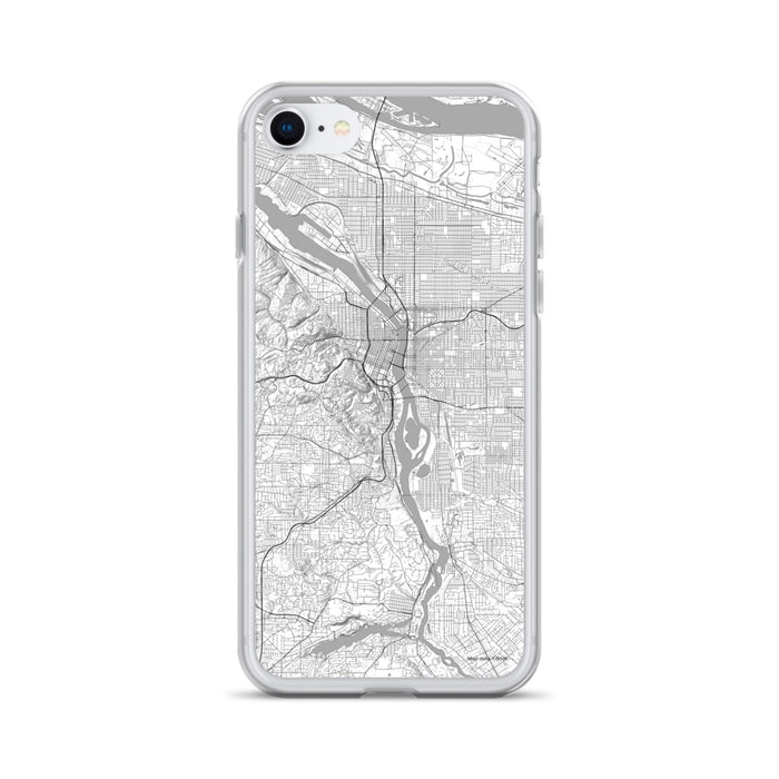 Custom Portland Oregon Map iPhone SE Phone Case in Classic