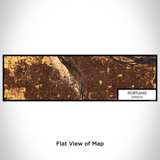 Flat View of Map Custom Portland Oregon Map Enamel Mug in Ember
