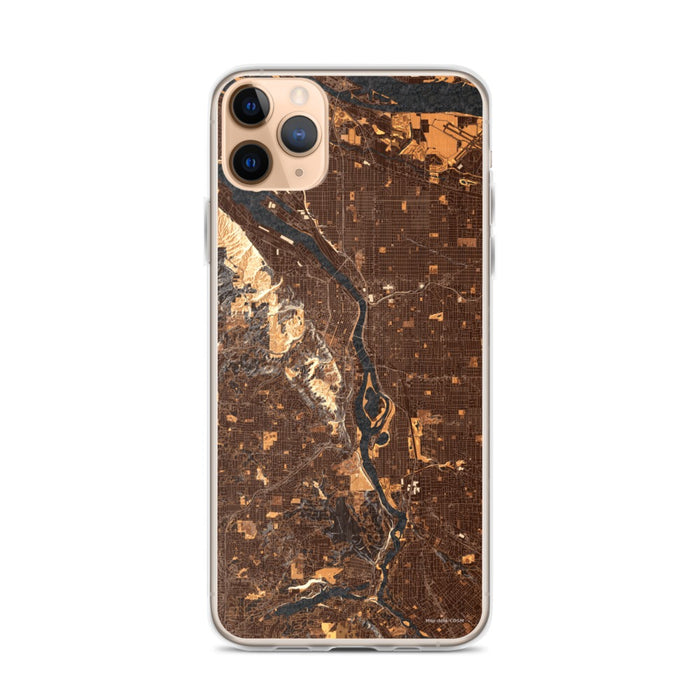 Custom Portland Oregon Map Phone Case in Ember