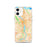 Custom Portland Oregon Map iPhone 12 Phone Case in Watercolor